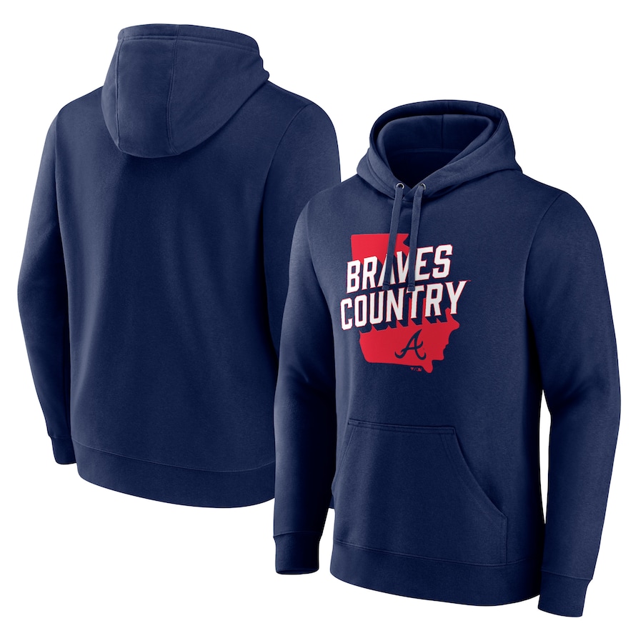 Men's Atlanta Braves Navy Team Country Pullover Hoodie Men's Atlanta Braves Navy Team Country Pullover Hoodie