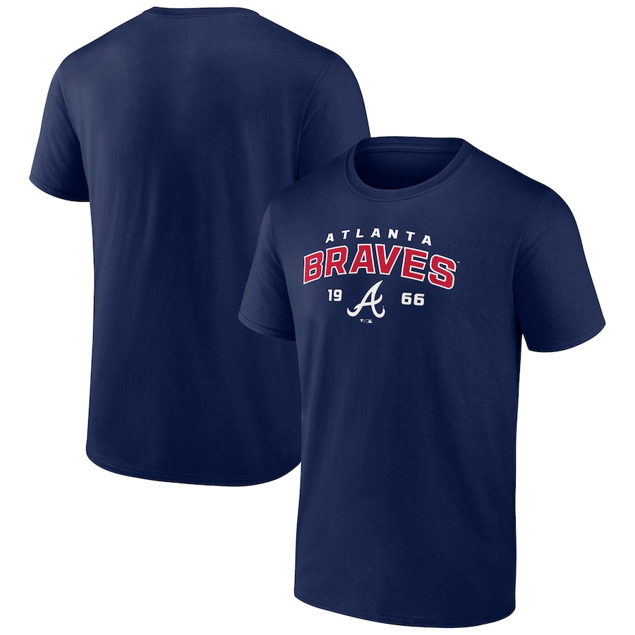 Men's Atlanta Braves Navy Team Rebel T-Shirt