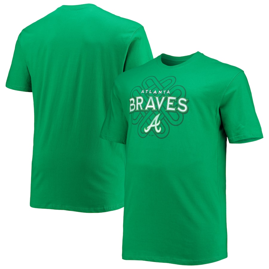 Men's Atlanta Braves Kelly Green Celtic T-Shirt