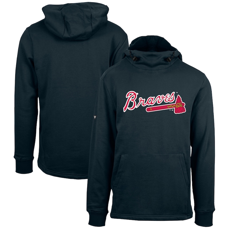 Men's Atlanta Braves Levelwear Navy Shift Sportswear Core Logo Pullover Hoodie Men's Atlanta Braves Levelwear Navy Shift Sportswear Core Logo Pullover Hoodie