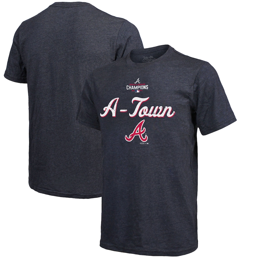 Men's Atlanta Braves Majestic Threads Navy 2021 World Series Champions Team Saying Tri-Blend T-Shirt Men's Atlanta Braves Majestic Threads Navy 2021 World Series Champions Team Saying Tri-Blend T-Shirt