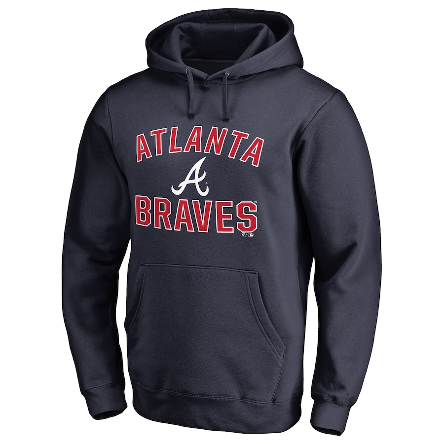 Men's Atlanta Braves Navy Victory Arch Pullover Hoodie Men's Atlanta Braves Navy Victory Arch Pullover Hoodie