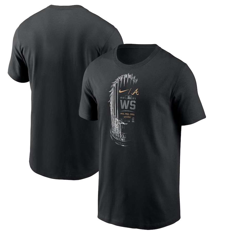 Men's Atlanta Braves Nike Black 2021 World Series Champions Commish T-Shirt