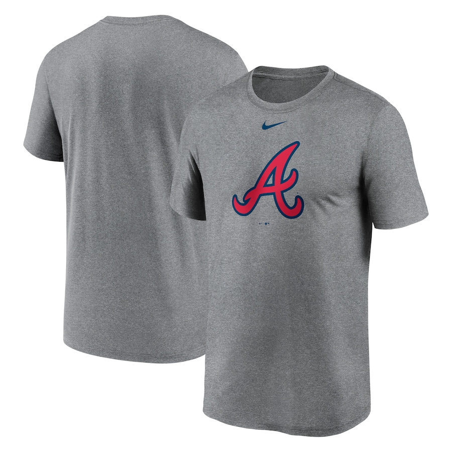 Men's Atlanta Braves Nike Heather Charcoal New Legend Logo T-Shirt Men's Atlanta Braves Nike Heather Charcoal New Legend Logo T-Shirt