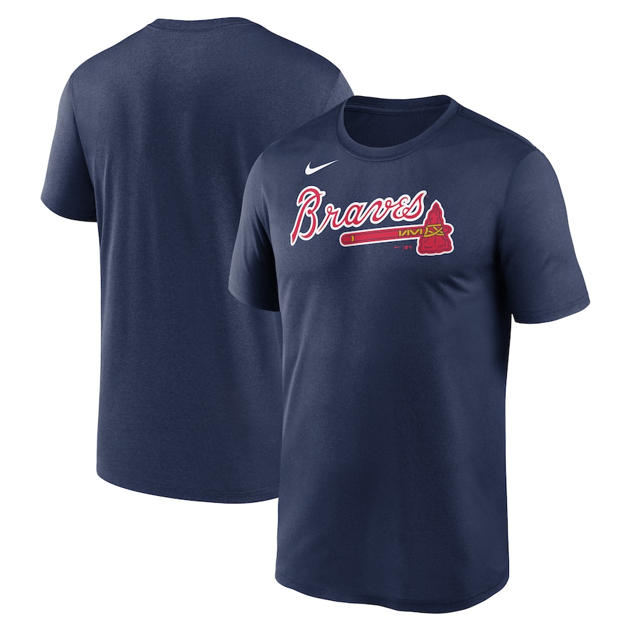 Men's Atlanta Braves Nike Navy New Legend Wordmark T-Shirt Men's Atlanta Braves Nike Navy New Legend Wordmark T-Shirt