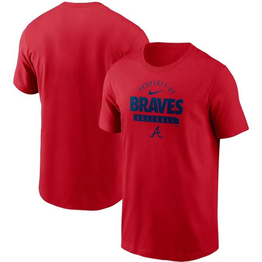 Men's Atlanta Braves Nike Red Primetime Property Of Practice T-Shirt