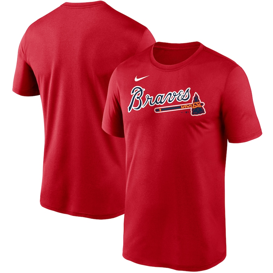 Men's Atlanta Braves Nike Red Wordmark Legend T-Shirt