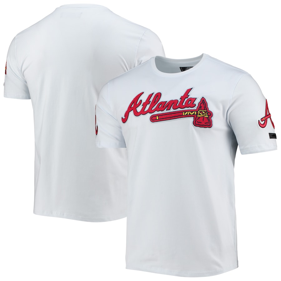Men's Atlanta Braves Pro Standard White Team Logo T-Shirt Men's Atlanta Braves Pro Standard White Team Logo T-Shirt
