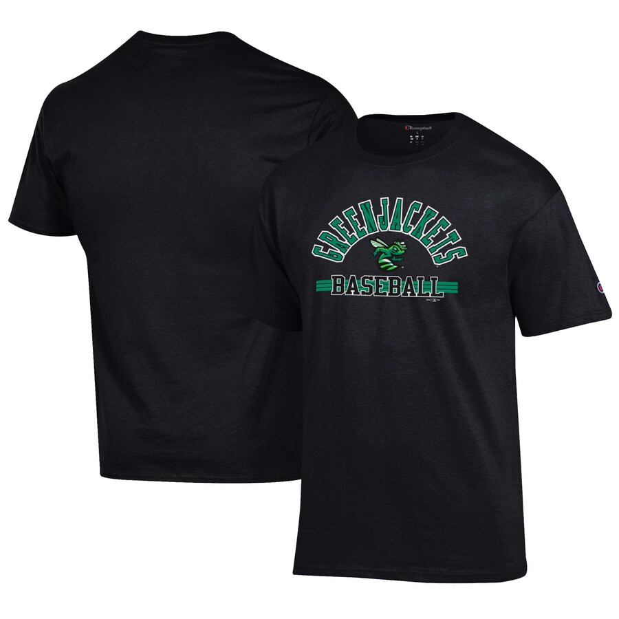 Men's Augusta GreenJackets Champion Black Jersey T-Shirt Men's Augusta GreenJackets Champion Black Jersey T-Shirt