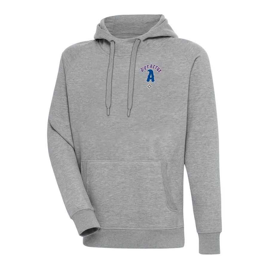 Men's Azules de Veracruz Antigua Heather Gray Victory Pullover Hoodie