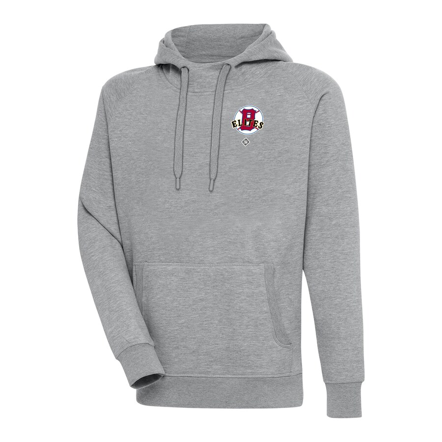 Men's Baltimore Elite Giants Antigua Heather Gray Victory Pullover Hoodie