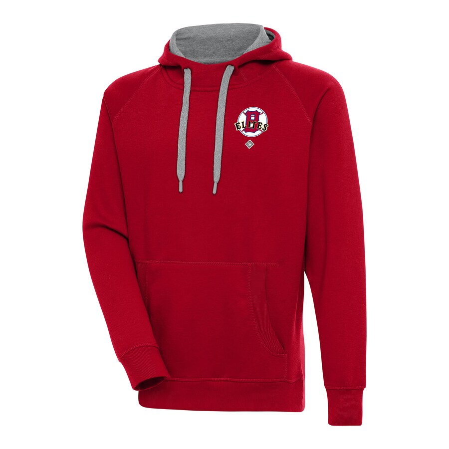 Men's Baltimore Elite Giants Antigua Red Victory Pullover Hoodie Men's Baltimore Elite Giants Antigua Red Victory Pullover Hoodie