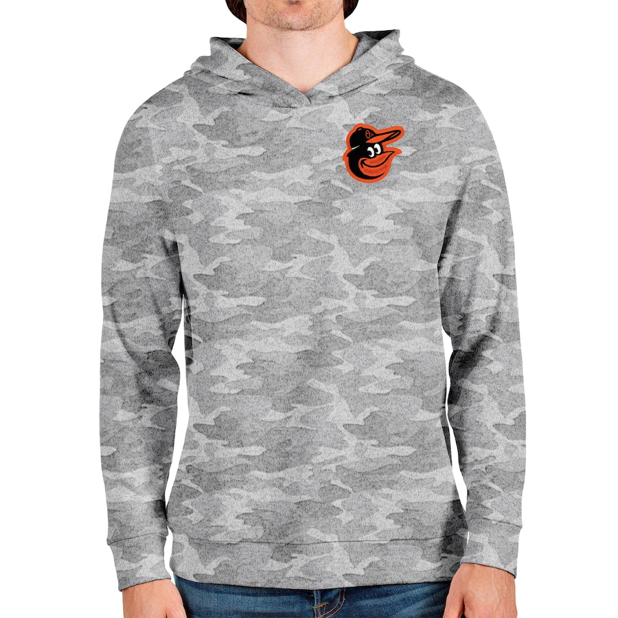 Men's Baltimore Orioles Antigua Camo Absolute Pullover Hoodie
