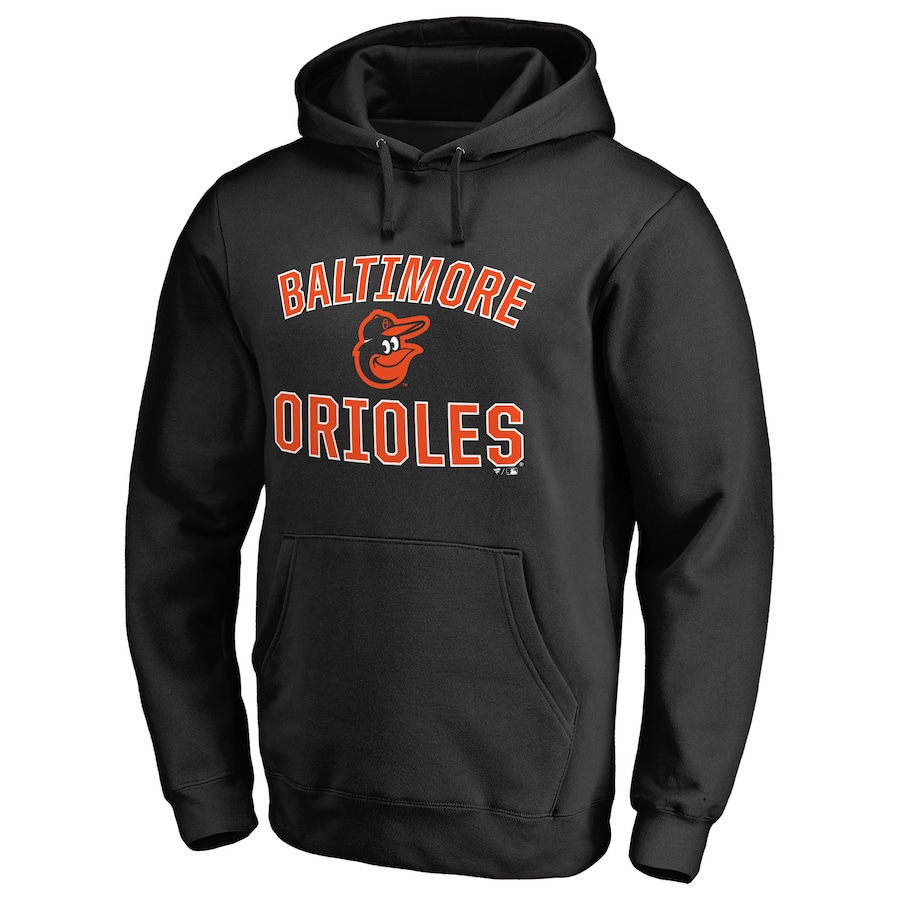 Men's Baltimore Orioles Black Victory Arch Pullover Hoodie