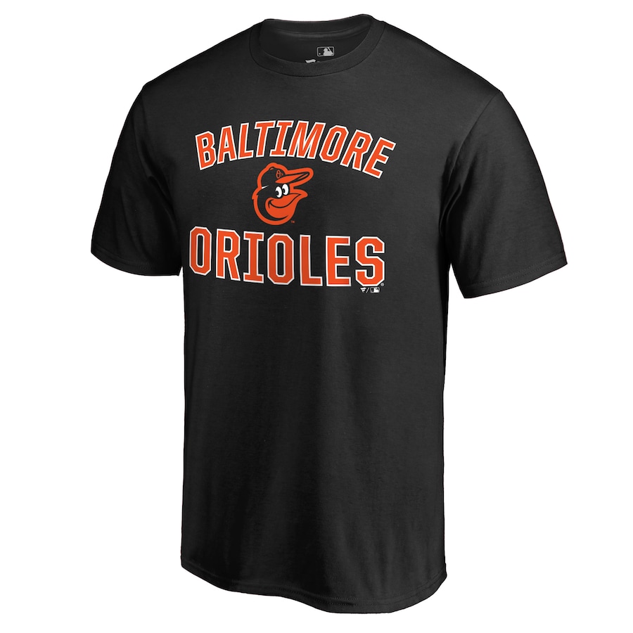 Men's Baltimore Orioles Black Victory Arch T-Shirt Men's Baltimore Orioles Black Victory Arch T-Shirt