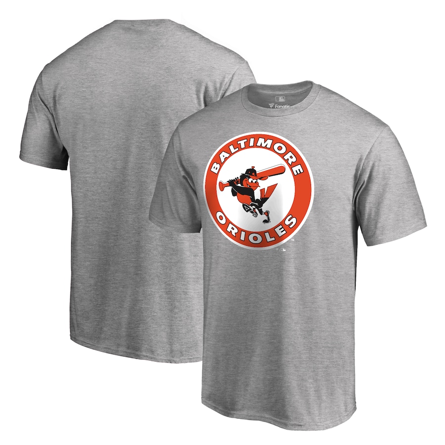 Men's Baltimore Orioles Ash Cooperstown Collection Forbes T-Shirt Men's Baltimore Orioles Ash Cooperstown Collection Forbes T-Shirt