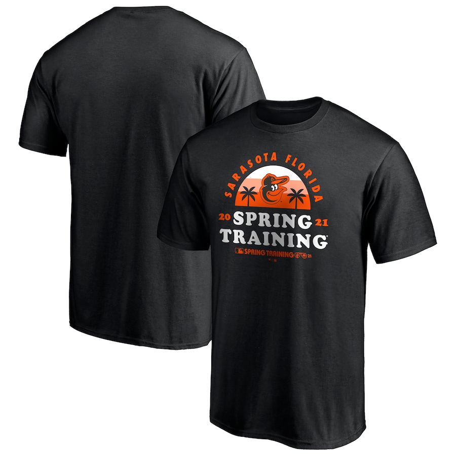 Men's Baltimore Orioles Black 2021 Spring Training Upper Deck T-Shirt