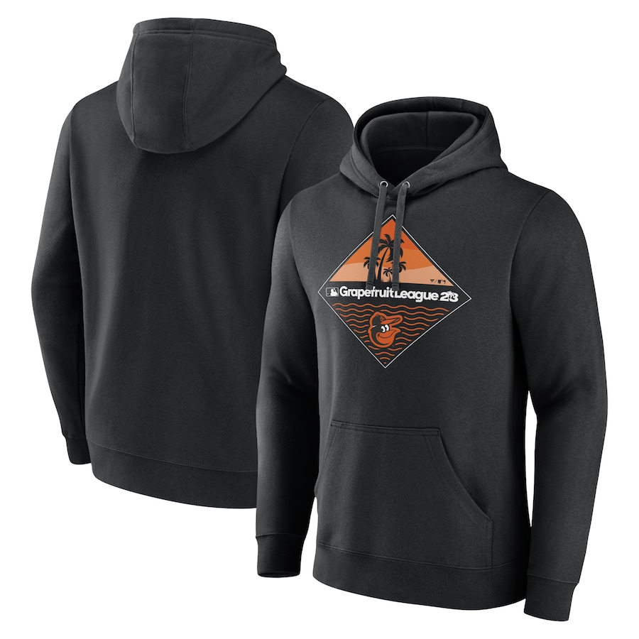 Men's Baltimore Orioles Black 2023 MLB Spring Training Diamond Pullover Hoodie