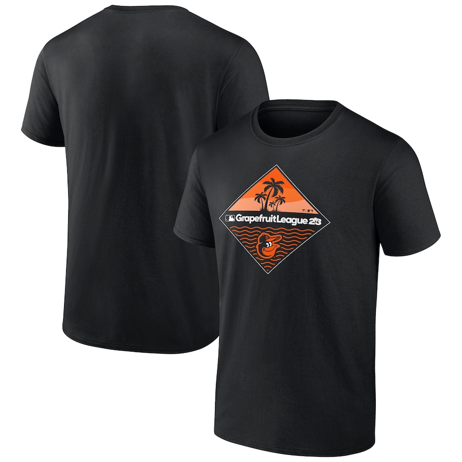 Men's Baltimore Orioles Black 2023 MLB Spring Training Diamond T-Shirt Men's Baltimore Orioles Black 2023 MLB Spring Training Diamond T-Shirt