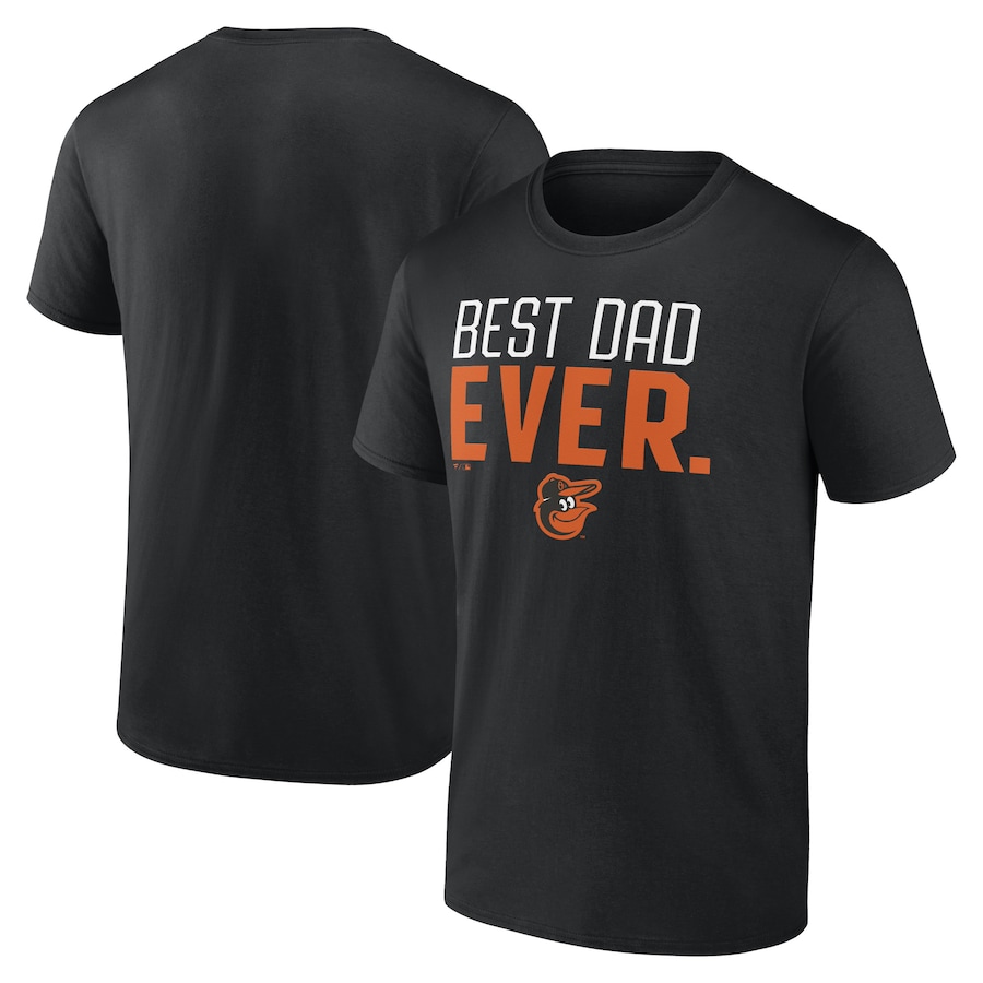 Men's Baltimore Orioles Black Best Dad Ever T-Shirt