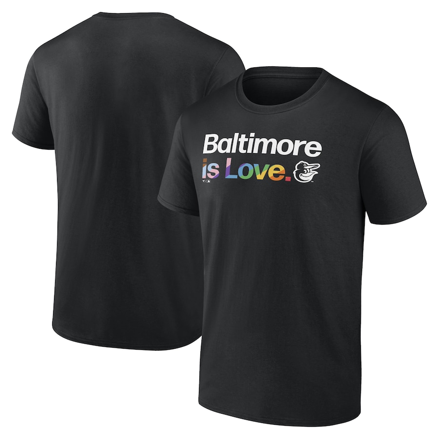 Men's Baltimore Orioles Black City Pride T-Shirt