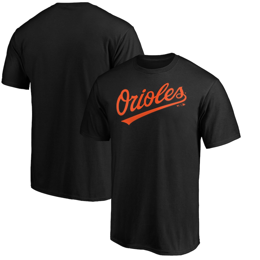 Men's Baltimore Orioles Black Official Team Wordmark Men's Baltimore Orioles Black Official Team Wordmark