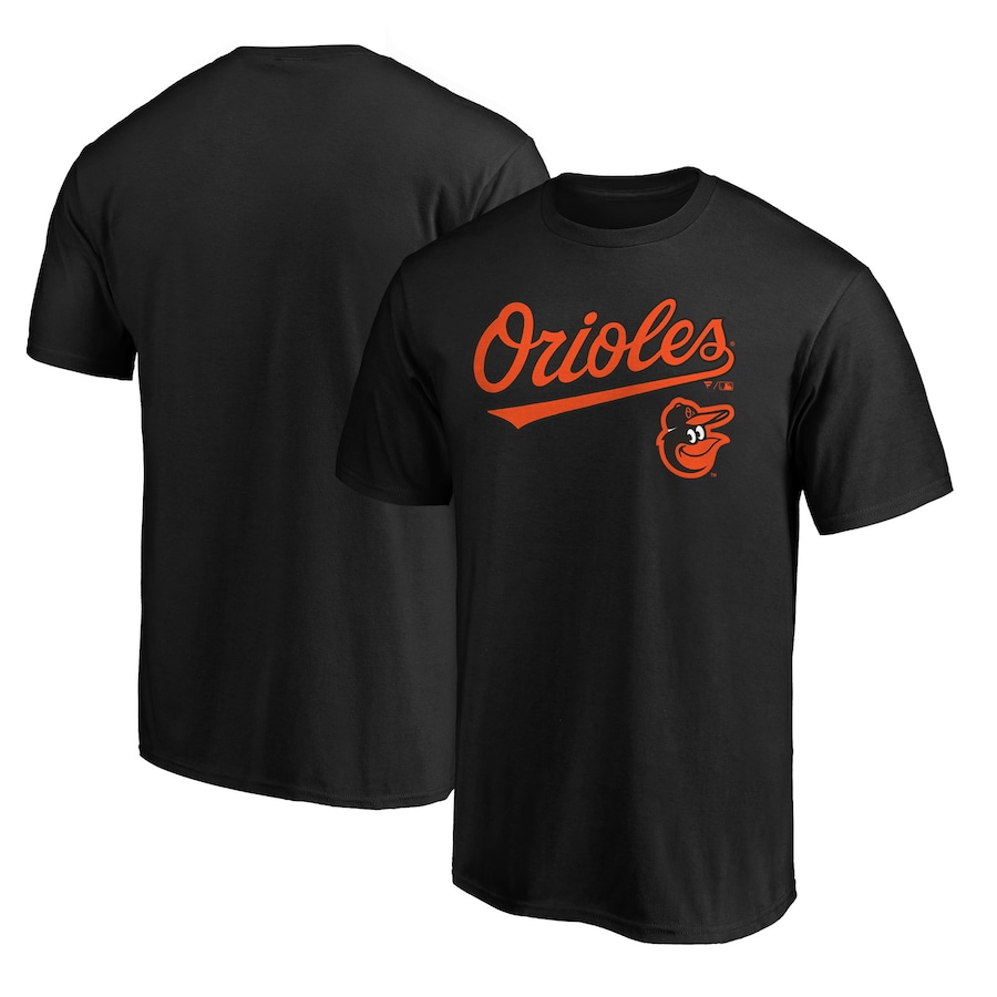 Men's Baltimore Orioles Black Team Lock Up Wordmark T-Shirt Men's Baltimore Orioles Black Team Lock Up Wordmark T-Shirt