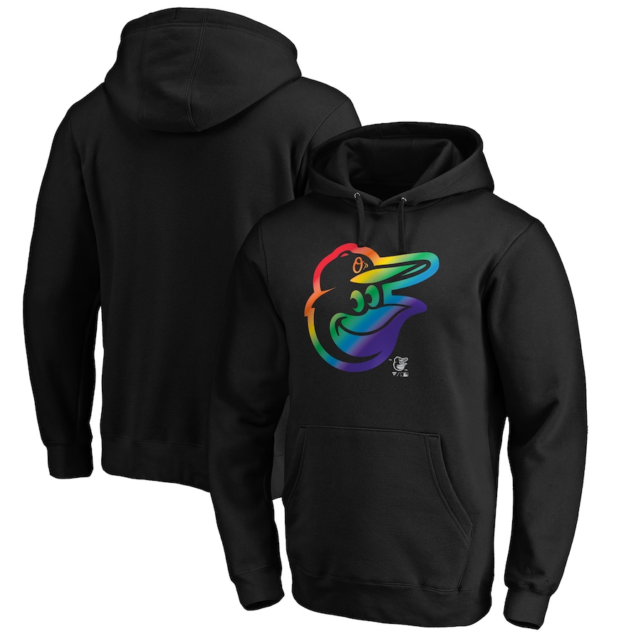 Men's Baltimore Orioles Black Team Pride Logo Pullover Hoodie Men's Baltimore Orioles Black Team Pride Logo Pullover Hoodie