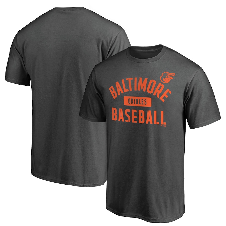 Men's Baltimore Orioles Charcoal Iconic Primary Pill T-Shirt