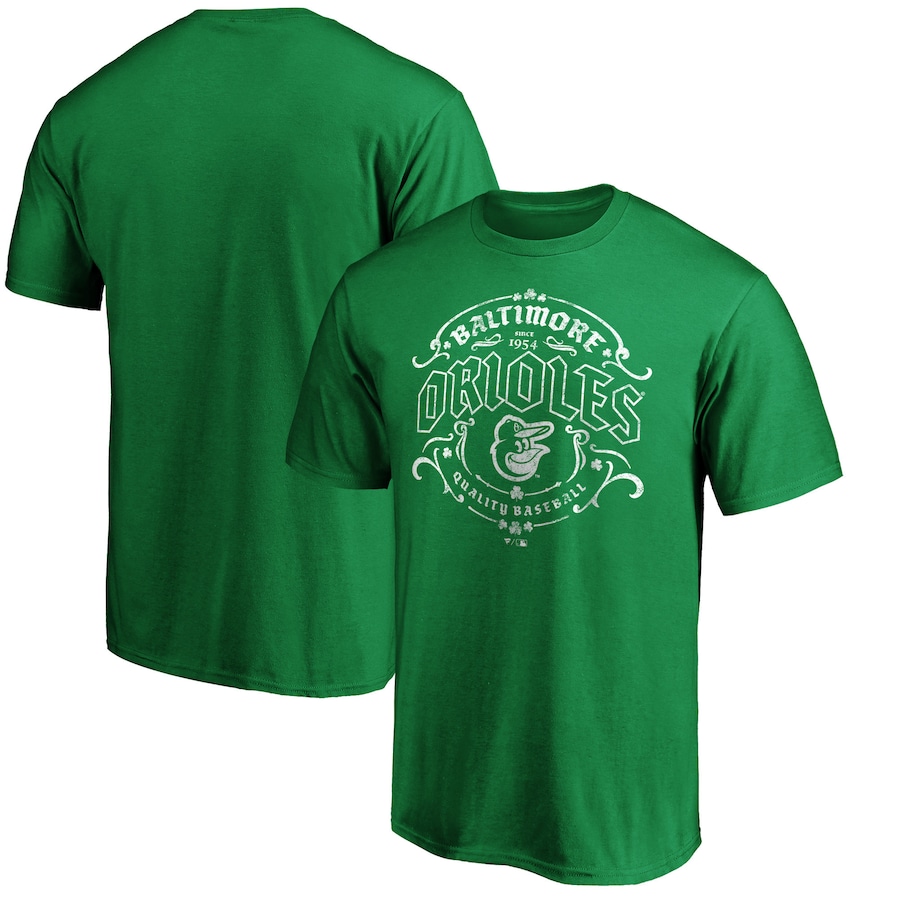 Men's Baltimore Orioles Green St. Patrick's Day Tullamore Team T-Shirt Men's Baltimore Orioles Green St. Patrick's Day Tullamore Team T-Shirt