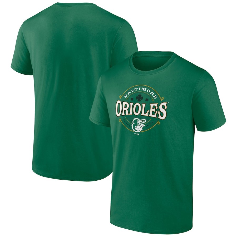 Men's Baltimore Orioles Kelly Green St. Patrick's Day Lucky T-Shirt Men's Baltimore Orioles Kelly Green St. Patrick's Day Lucky T-Shirt