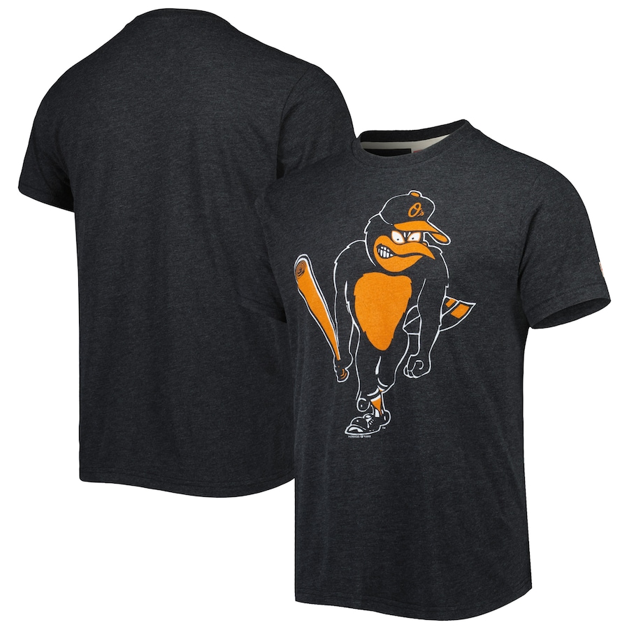 Men's Baltimore Orioles Homage Charcoal Hand-Drawn Logo Tri-Blend T-Shirt Men's Baltimore Orioles Homage Charcoal Hand-Drawn Logo Tri-Blend T-Shirt