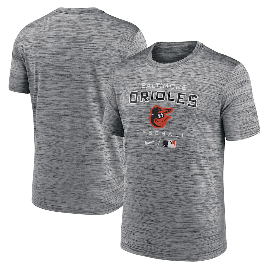 Men's Baltimore Orioles Nike Anthracite Authentic Collection Velocity Practice Performance T-Shirt Men's Baltimore Orioles Nike Anthracite Authentic Collection Velocity Practice Performance T-Shirt
