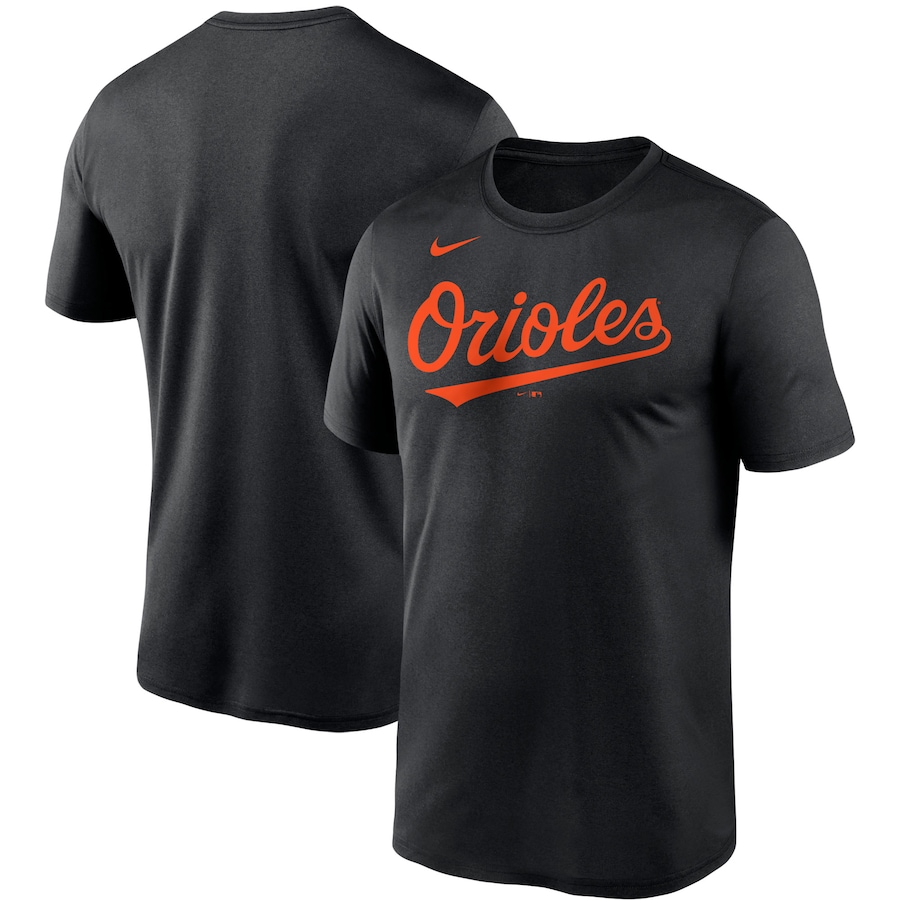 Men's Baltimore Orioles Nike Black Wordmark Legend T-Shirt