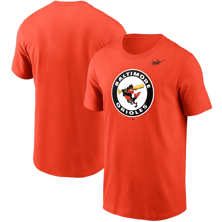 Men's Baltimore Orioles Nike Orange Cooperstown Collection Logo T-Shirt Men's Baltimore Orioles Nike Orange Cooperstown Collection Logo T-Shirt