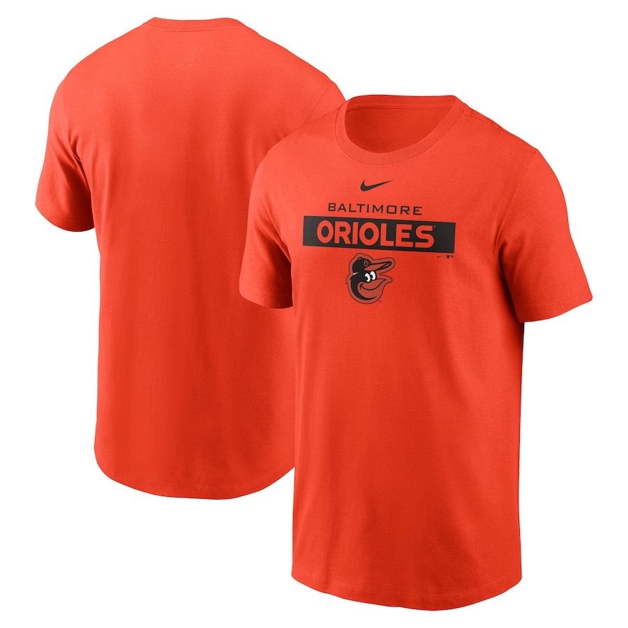 Men's Baltimore Orioles Nike Orange Team T-Shirt Men's Baltimore Orioles Nike Orange Team T-Shirt