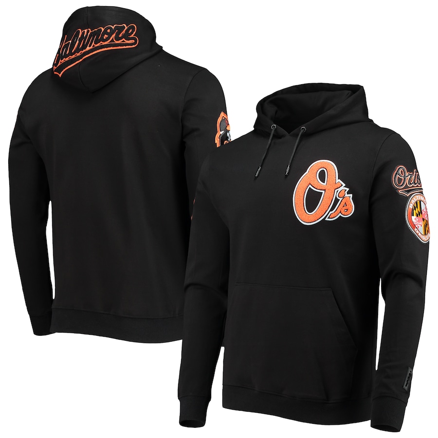 Men's Baltimore Orioles Pro Standard Black Team Logo Pullover Hoodie