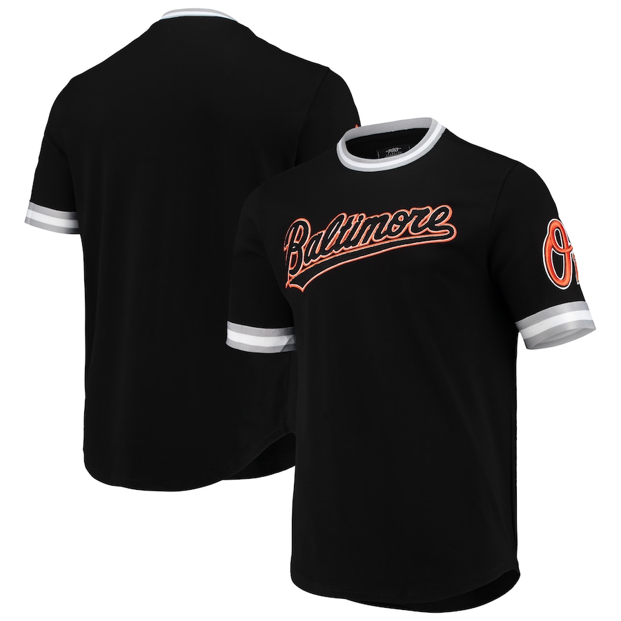 Men's Baltimore Orioles Pro Standard Black Team T-Shirt Men's Baltimore Orioles Pro Standard Black Team T-Shirt