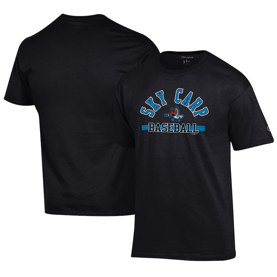 Men's Beloit Sky Carp Champion Black Jersey T-Shirt