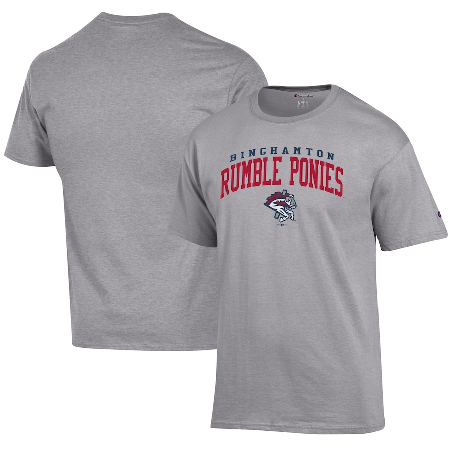 Men's Binghamton Rumble Ponies Champion Gray Jersey T-Shirt Men's Binghamton Rumble Ponies Champion Gray Jersey T-Shirt