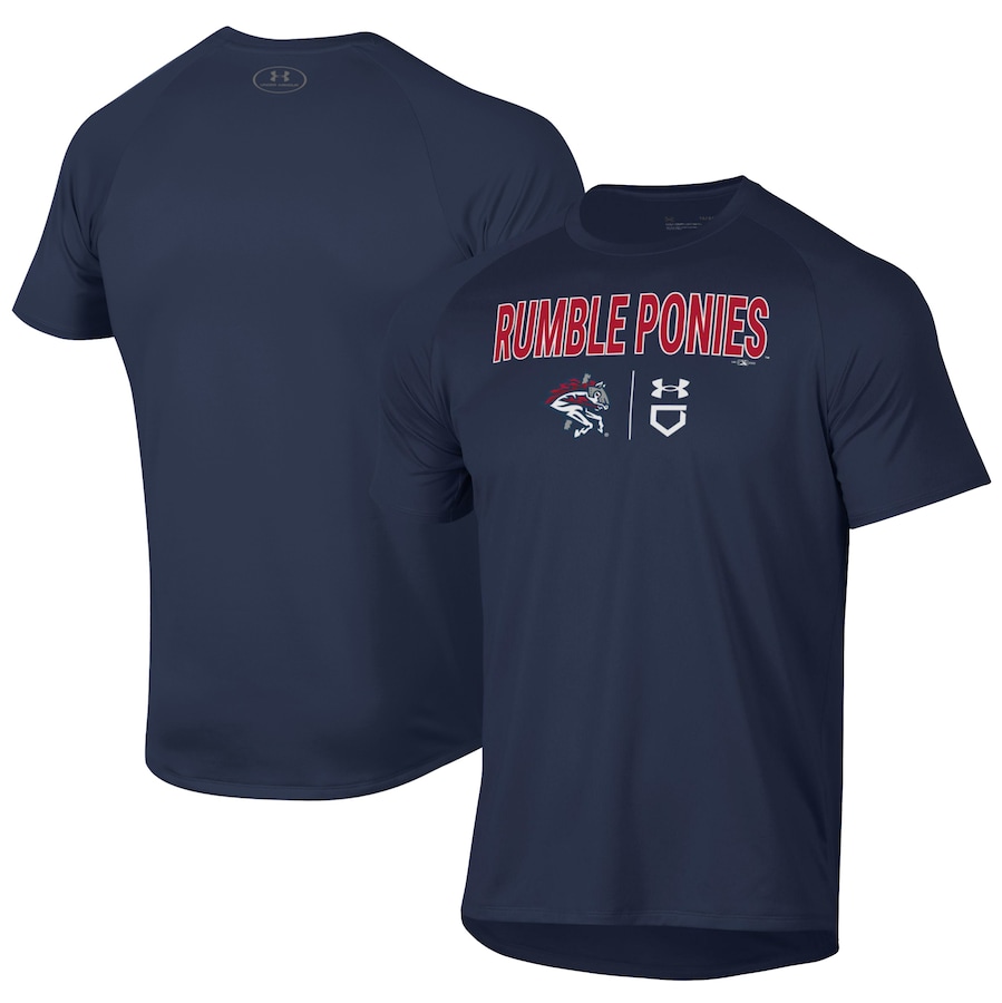 Men's Binghamton Rumble Ponies Under Armour Navy Tech T-Shirt Men's Binghamton Rumble Ponies Under Armour Navy Tech T-Shirt