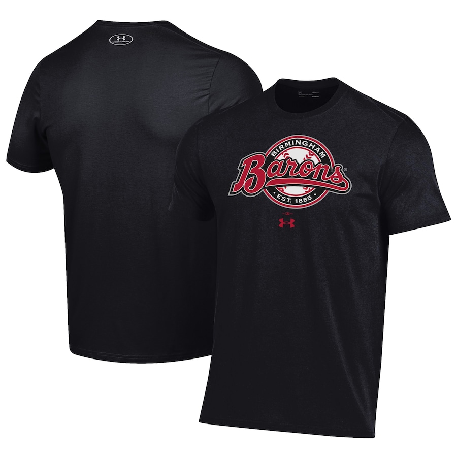 Men's Birmingham Barons Under Armour Black Performance T-Shirt Men's Birmingham Barons Under Armour Black Performance T-Shirt