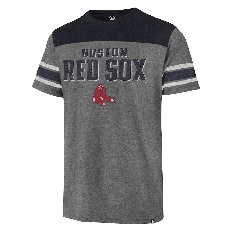 Men's Boston Red Sox '47 Gray/Black Shockwave Fielder T-Shirt Men's Boston Red Sox '47 Gray/Black Shockwave Fielder T-Shirt
