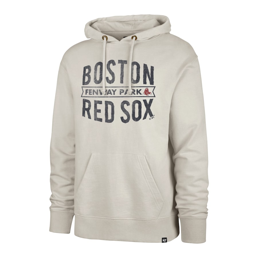 Men's Boston Red Sox '47 Oatmeal Cross Check Fenway Pullover Hoodie Men's Boston Red Sox '47 Oatmeal Cross Check Fenway Pullover Hoodie