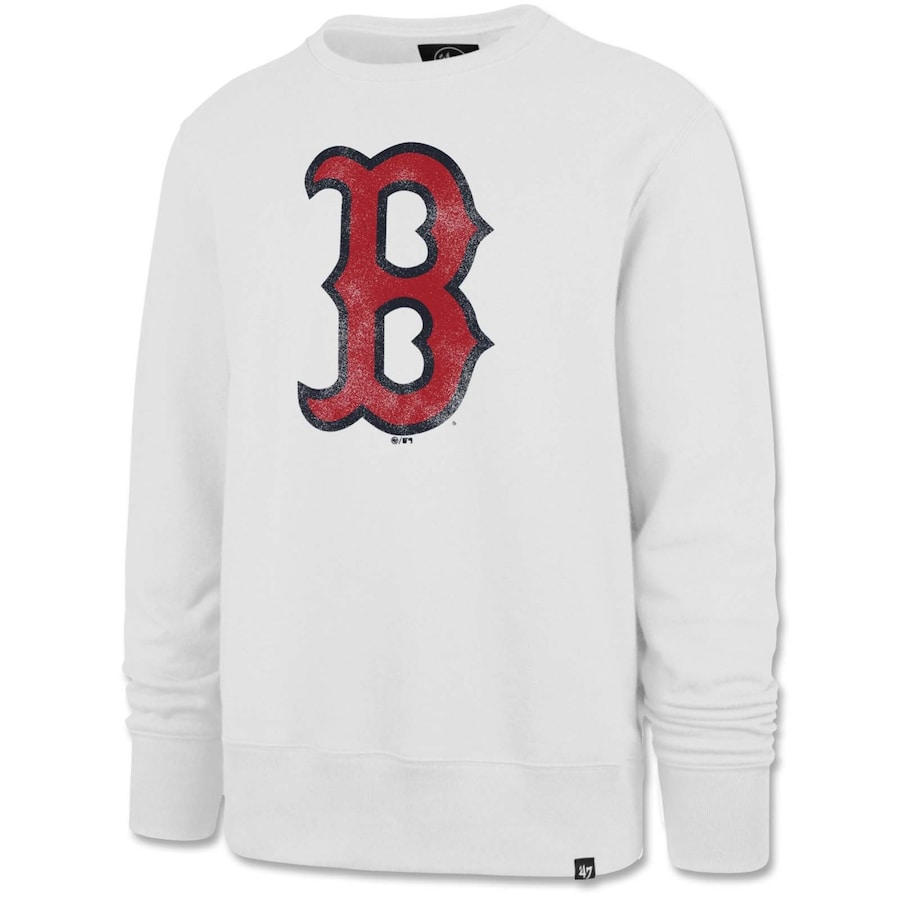 Men's Boston Red Sox '47 White Headline Pullover Sweater Men's Boston Red Sox '47 White Headline Pullover Sweater