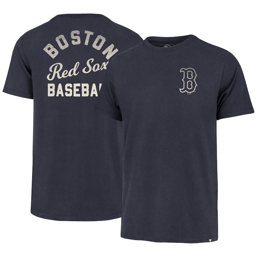 Men's Boston Red Sox '47 Navy Turn Back Franklin T-Shirt Men's Boston Red Sox '47 Navy Turn Back Franklin T-Shirt