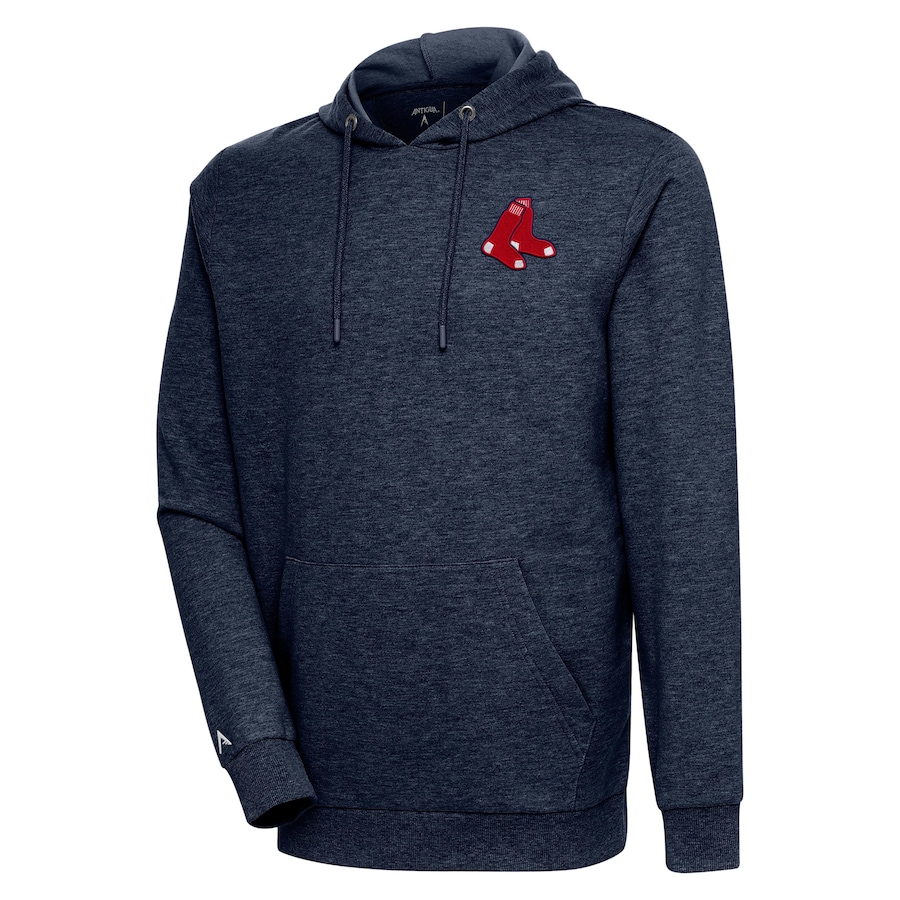 Men's Boston Red Sox Antigua Heather Navy Action Pullover Hoodie Men's Boston Red Sox Antigua Heather Navy Action Pullover Hoodie