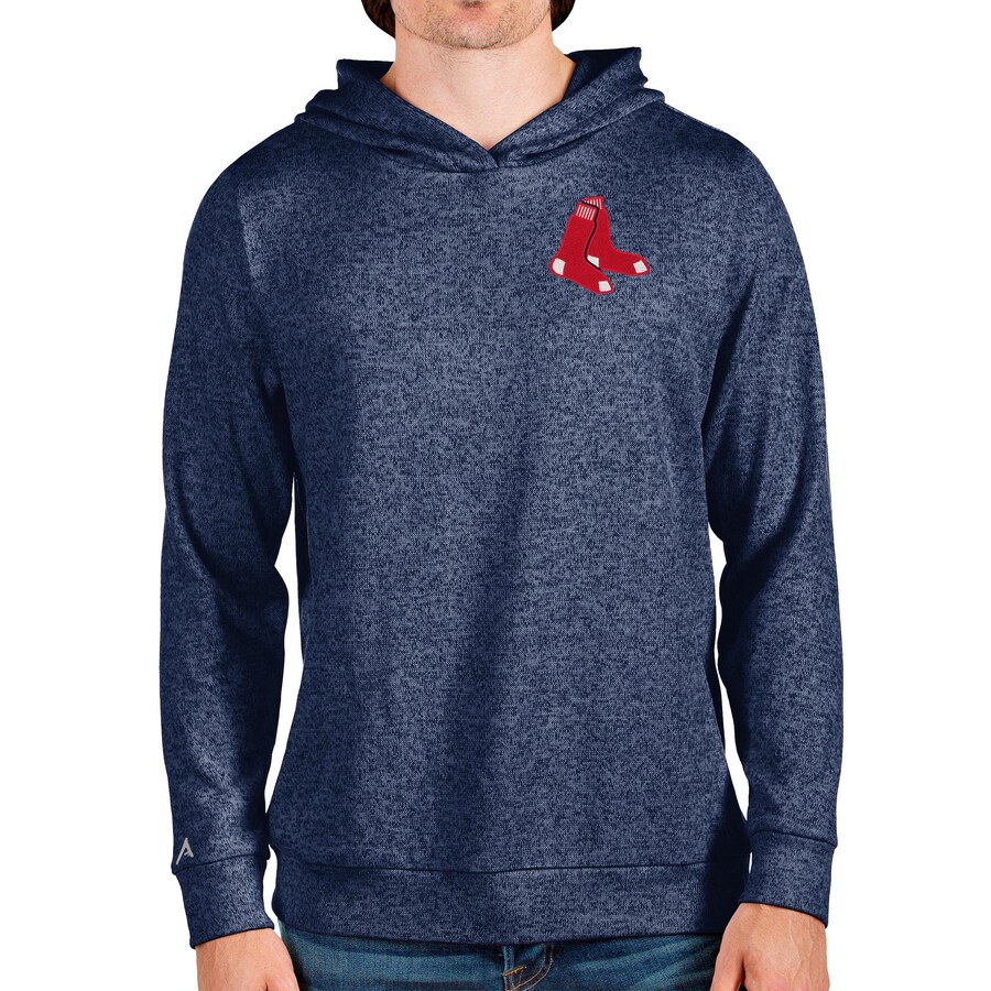 Men's Boston Red Sox Antigua Heathered Navy Absolute Pullover Hoodie Men's Boston Red Sox Antigua Heathered Navy Absolute Pullover Hoodie