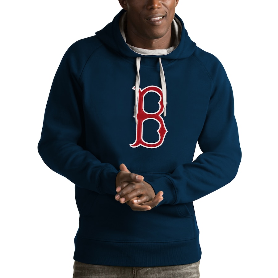 Men's Boston Red Sox Antigua Navy Victory Pullover Hoodie Men's Boston Red Sox Antigua Navy Victory Pullover Hoodie
