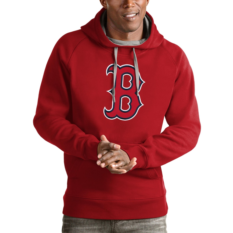 Men's Boston Red Sox Antigua Red Victory Pullover Team Logo Hoodie Men's Boston Red Sox Antigua Red Victory Pullover Team Logo Hoodie